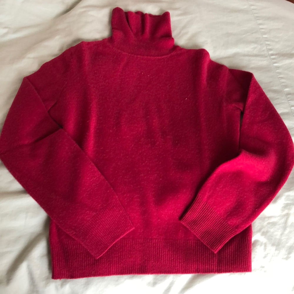 Red cashmere turtleneck